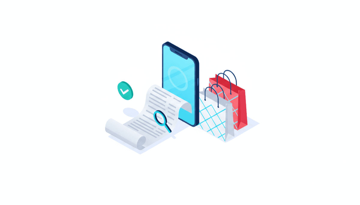 Illustration of finding and saving your Target receipt