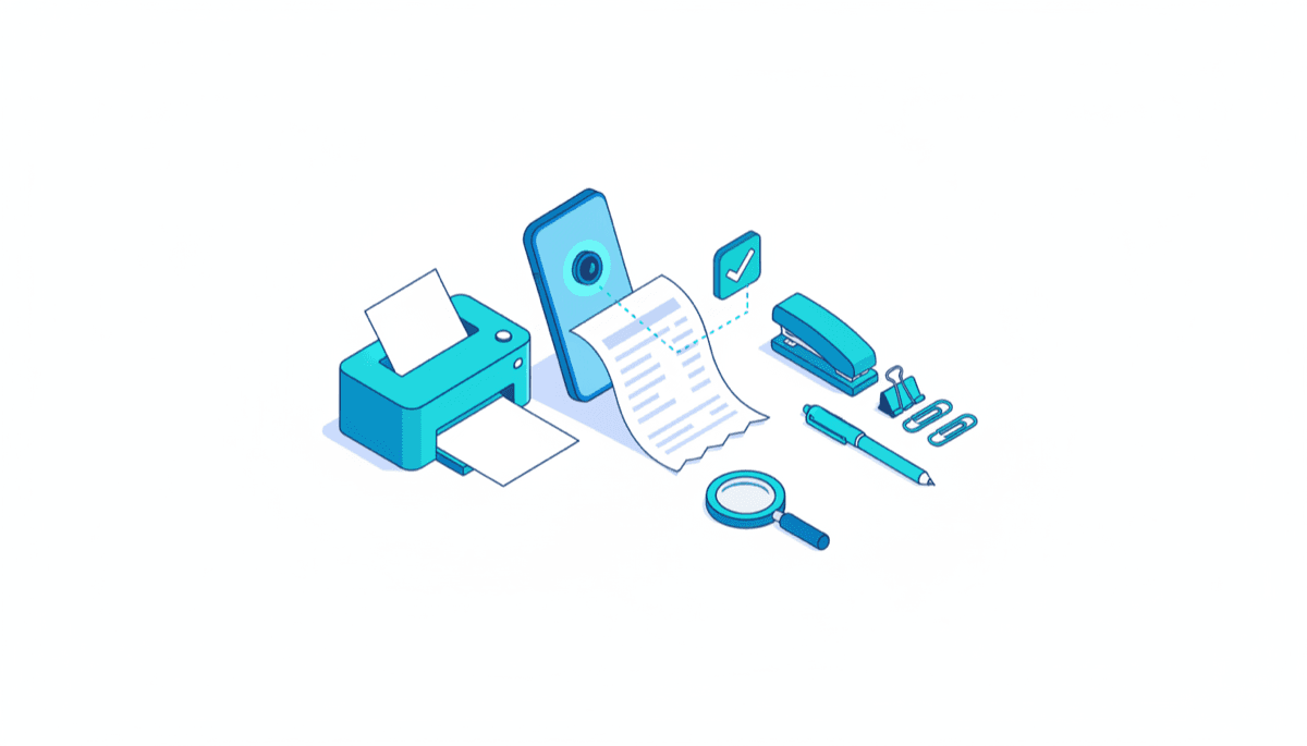 Illustration of finding and saving your Office Depot receipt