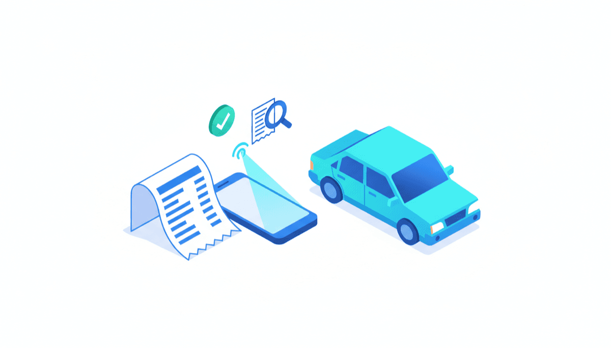 Illustration of finding and saving your Uber receipt