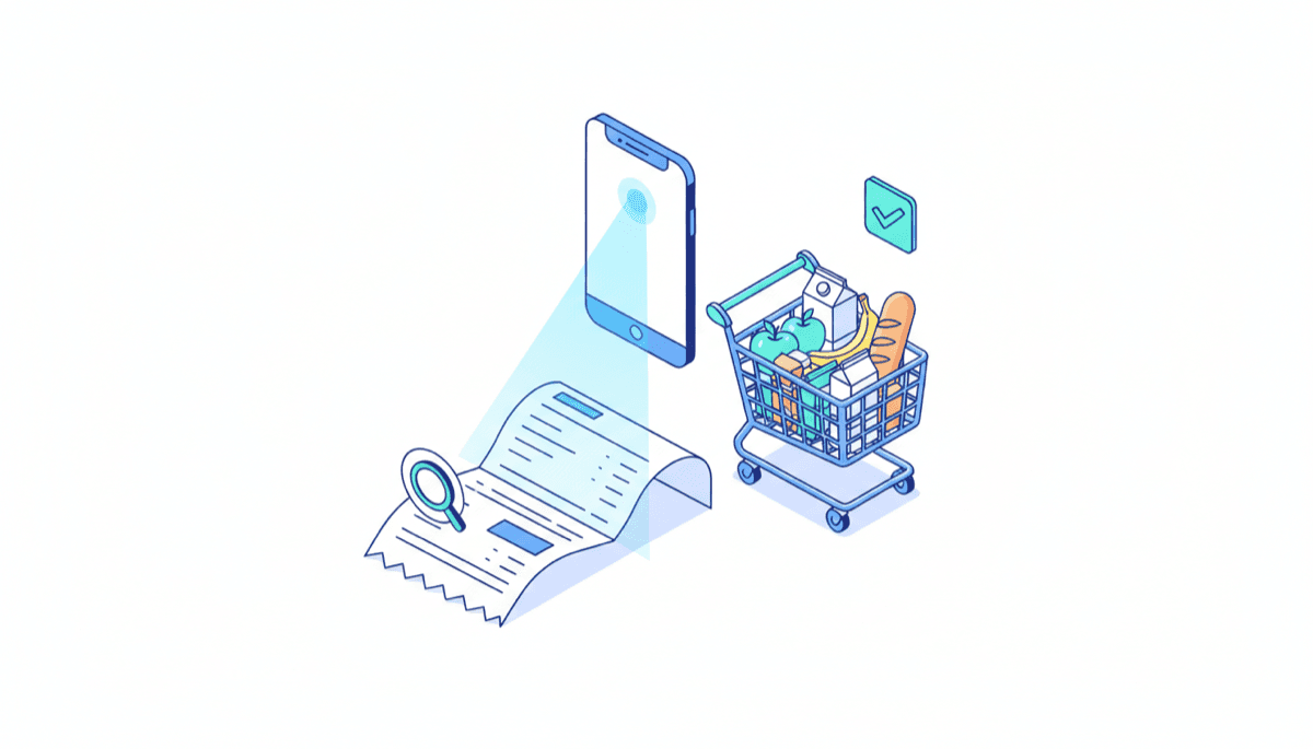 Illustration of finding and saving your Walmart receipt
